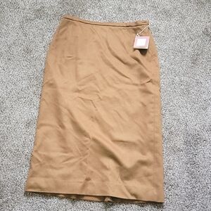 foxley england camel  cashmere skirt 12